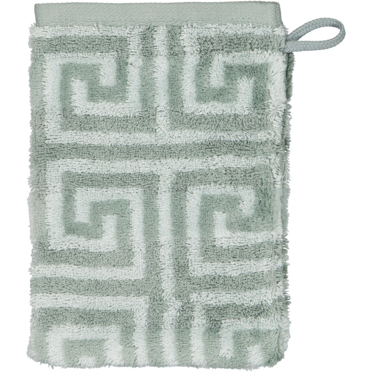 WASCHHANDSCHUH NOBLESSE ELEGANCE ALLOVER 1088 NORDIC GREEN - 44 - Grün, Textil (16/22cm) - Cawoe