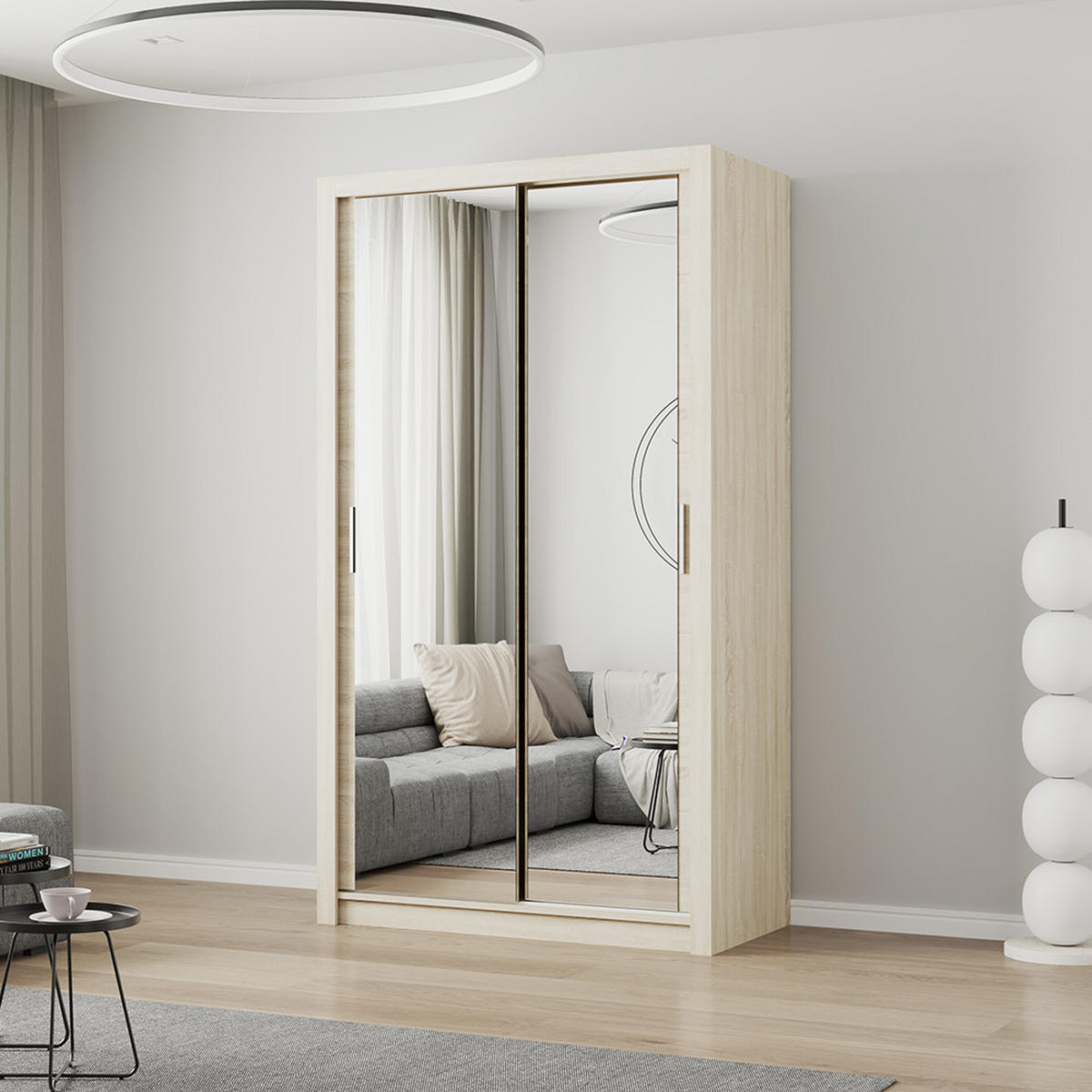 SKŘÍŇ s otočnými dveřmi Milan 120 cm 120/215/64 cm, 2dveřová, dub sonoma - Sonoma dub, kompozitní dřevo (120/215/64cm) - imoebel24