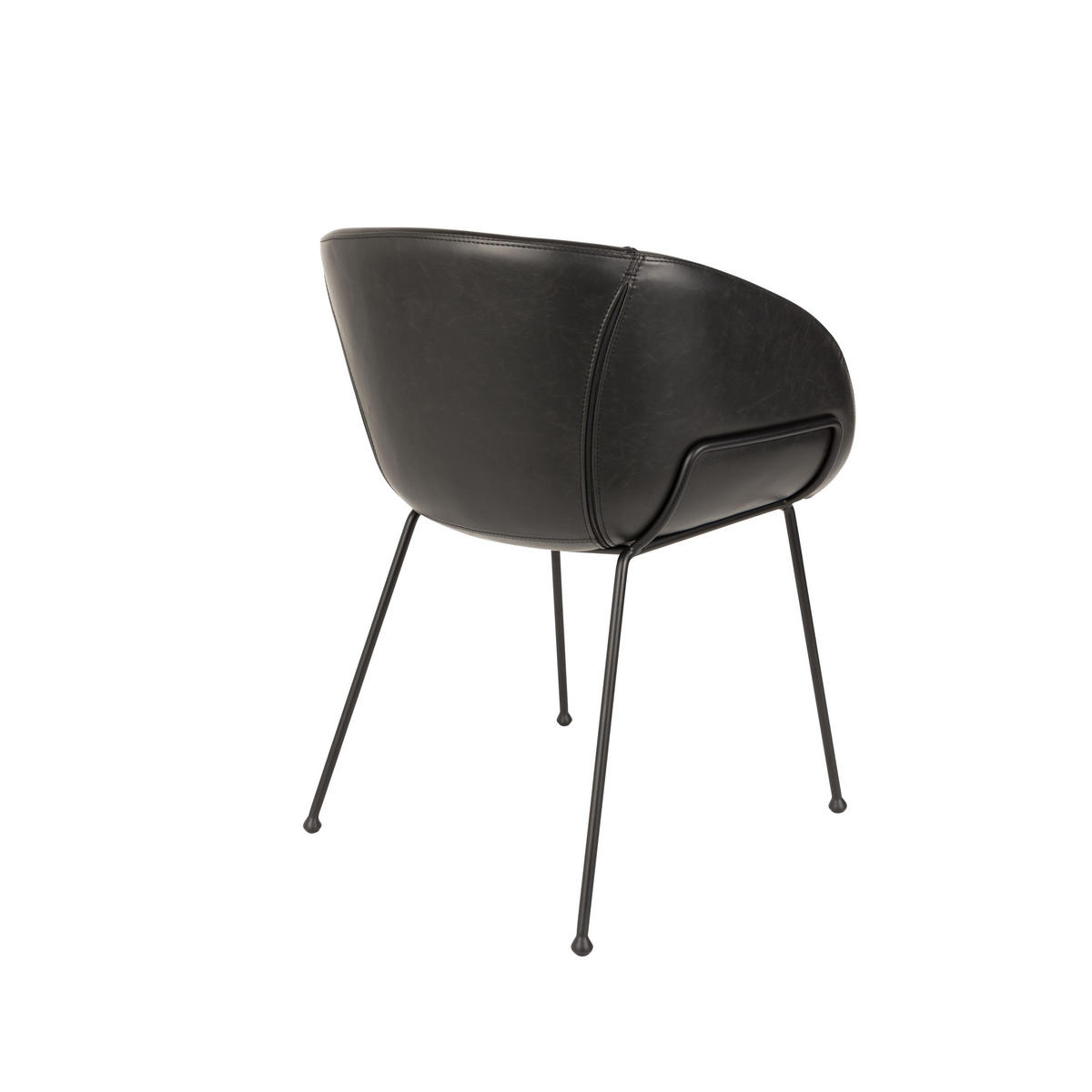 ESSZIMMERSTUHL Feston Schwarz - 2 er Set - Schwarz, Kunststoff (56.5/77/55cm) - Zuiver