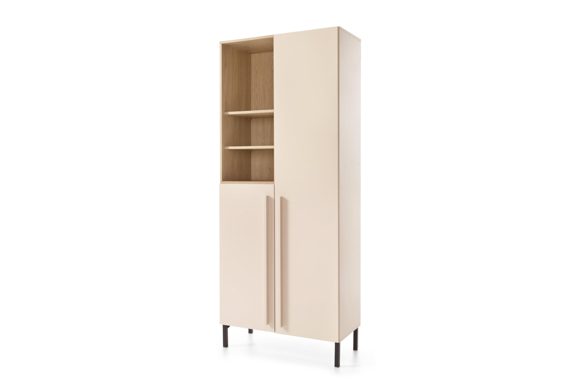 Deine Möbel 24 KINDERREGAL Beige, Eiche, Dunkelblau 80cm × 40cm × 195cm