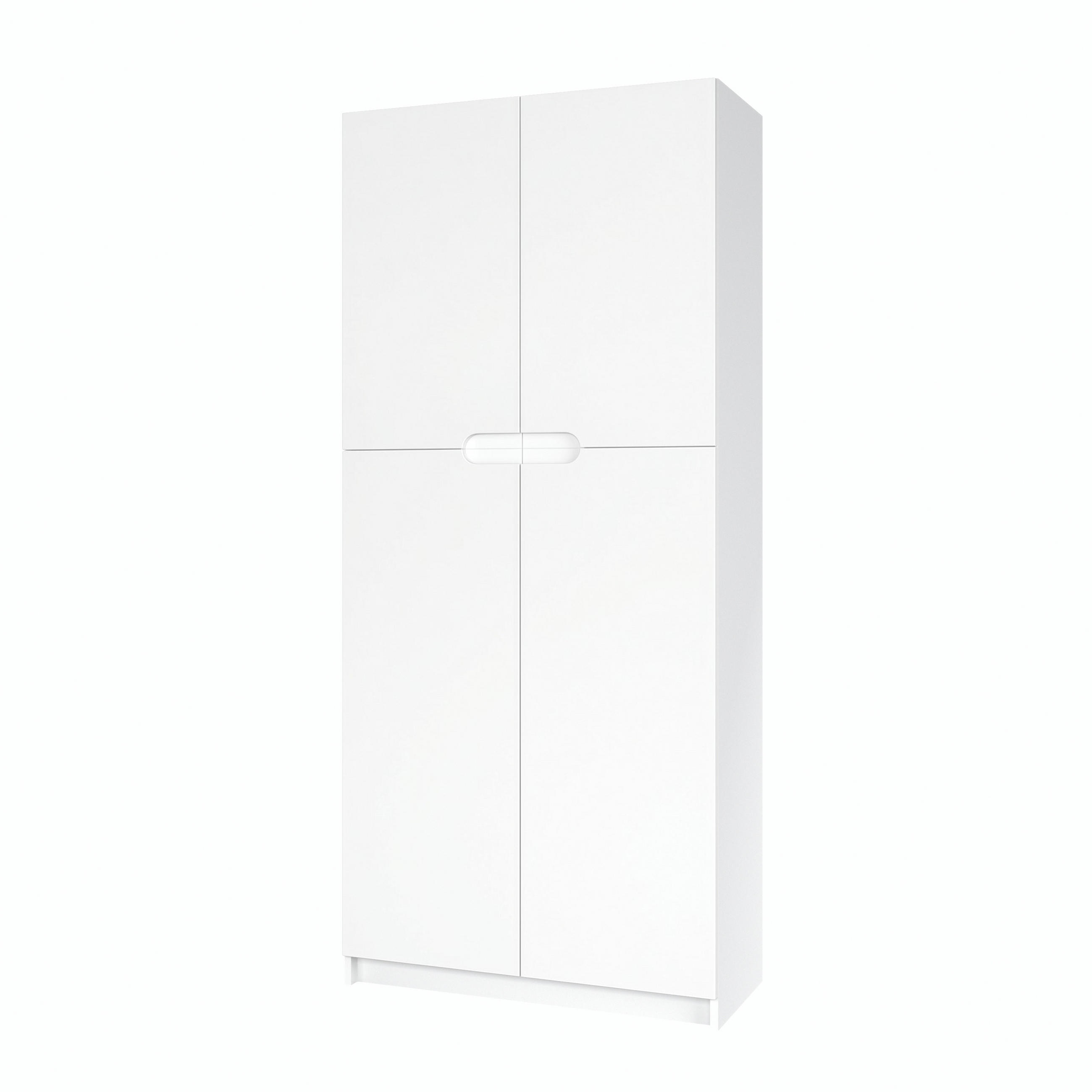 BÜROSCHRANK Logan Fronten in Weiß matt - Weiß, Holzwerkstoff (82/184/37cm) - Vladon