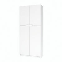 BÜROSCHRANK Logan Fronten in Weiß matt - Weiß, Holzwerkstoff (82/184/37cm) - Vladon