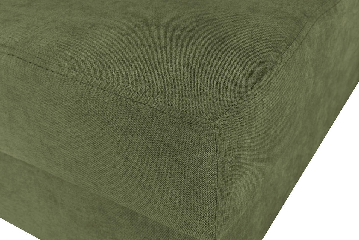 ECKSOFA mit Schlaffunktion Rechts Grün Chenille - 245x200 cm - Trevi - Schwarz/Grün, Holz/Holzwerkstoff (245/200cm) - Ravio