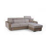 ECKSOFA - Pedro - Cappucino - Bronzefarben, Textil (236/165cm) - Möblo