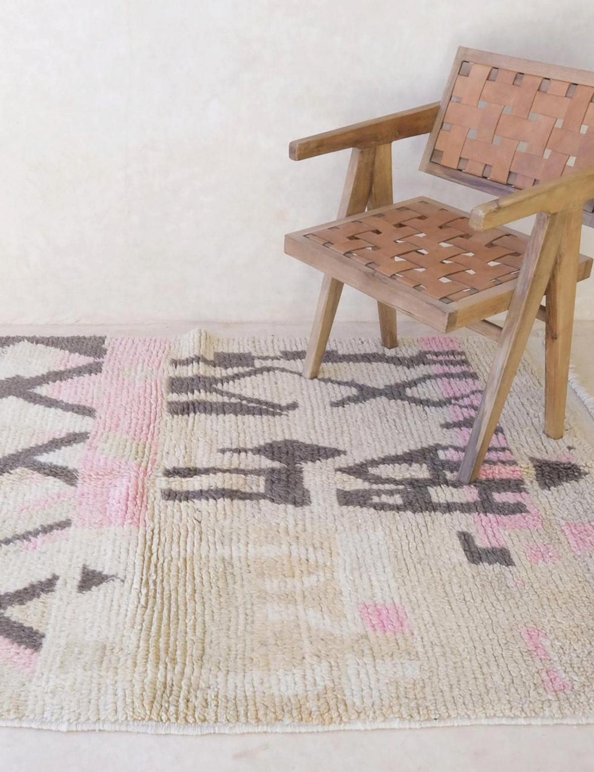 BERBERTEPPICH aus reiner Wolle 131x 200 cm - Pink, Naturmaterialien (131/200cm) - AFK Living