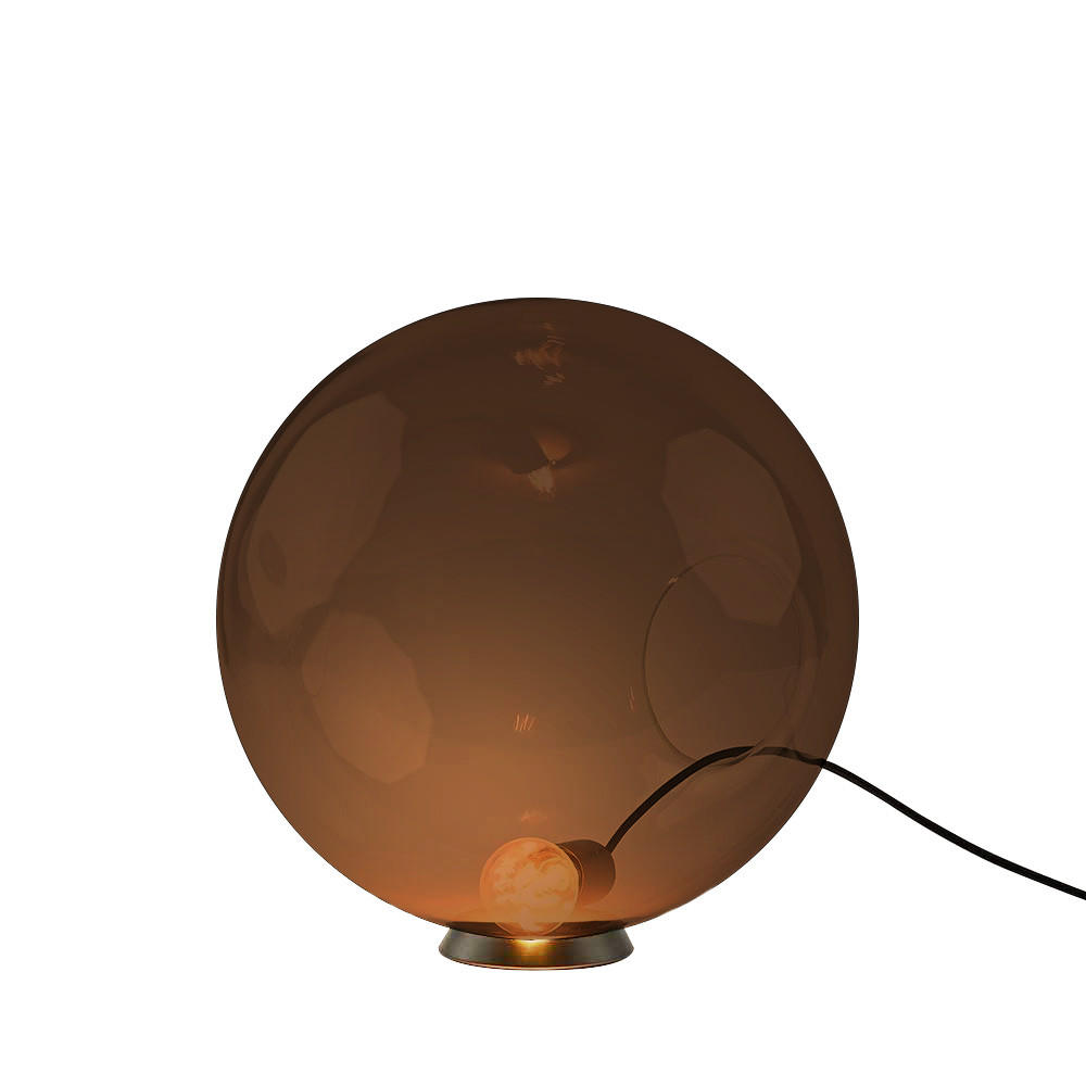 TISCHLAMPE Orb Braun Ø 40cm - Braun, Glas (40/40/40cm) - s.luce
