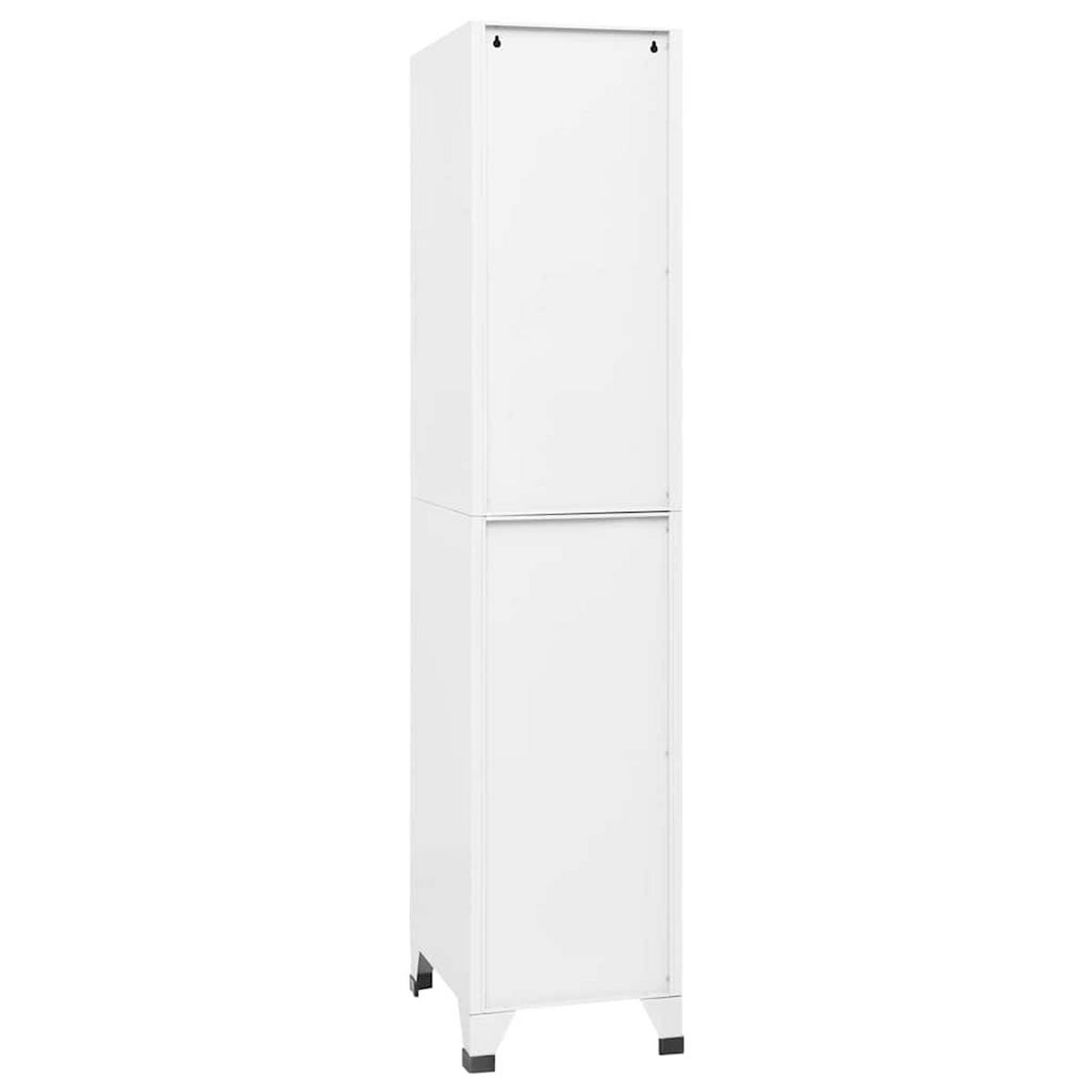 SCHLIESSFACHSCHRANK Weiss 38/45/180 Cm Stahl - Weiß, Metall (45/180/38cm) - vidaXL
