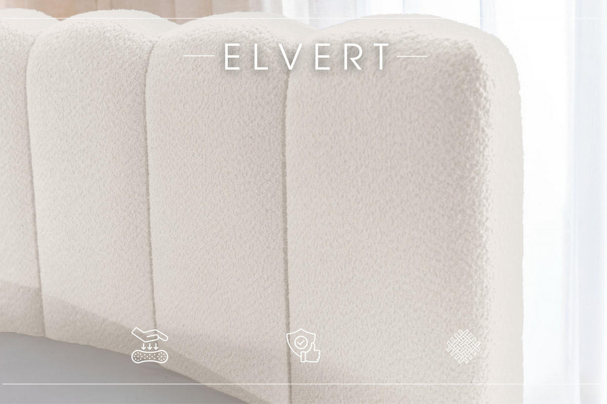 POLSTERBETT aus Polyester Elvert 200x200 cm, Cremefarbe - Creme, Textil (200/200cm) - Meblito
