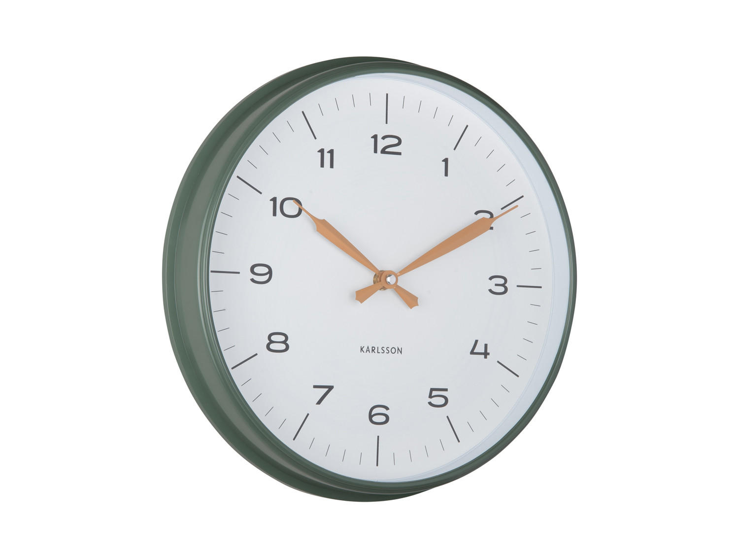 Karlsson Wanduhr Grün 30x4.5x30 cm