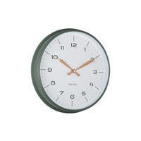 WANDUHR Modern Factory Ø30 cm - Grün, Kunststoff (30/4.5/30cm) - Karlsson