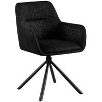 ARMLEHNENSTUHL Stoff schwarz - Schwarz, Textil/Metall (58/84/59cm) - CLP