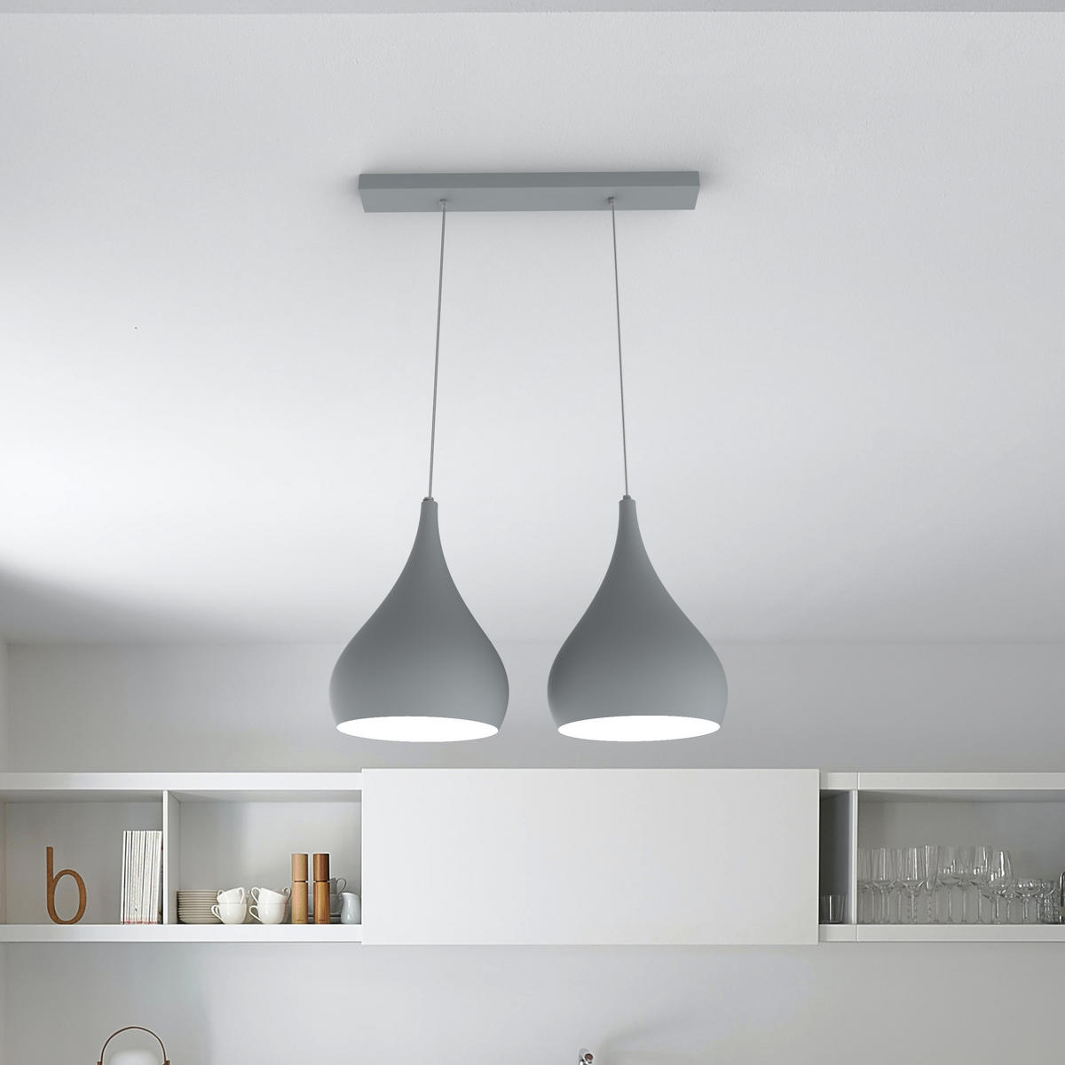 HÄNGELEUCHTE - Grün, Metall (55/25/55cm) - Lumicom