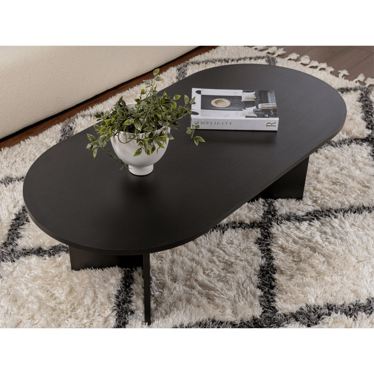 COUCHTISCH - iris 119/60/39,8 cm - Schwarz, Holzwerkstoff (119/60/39.8cm) - Calicosy