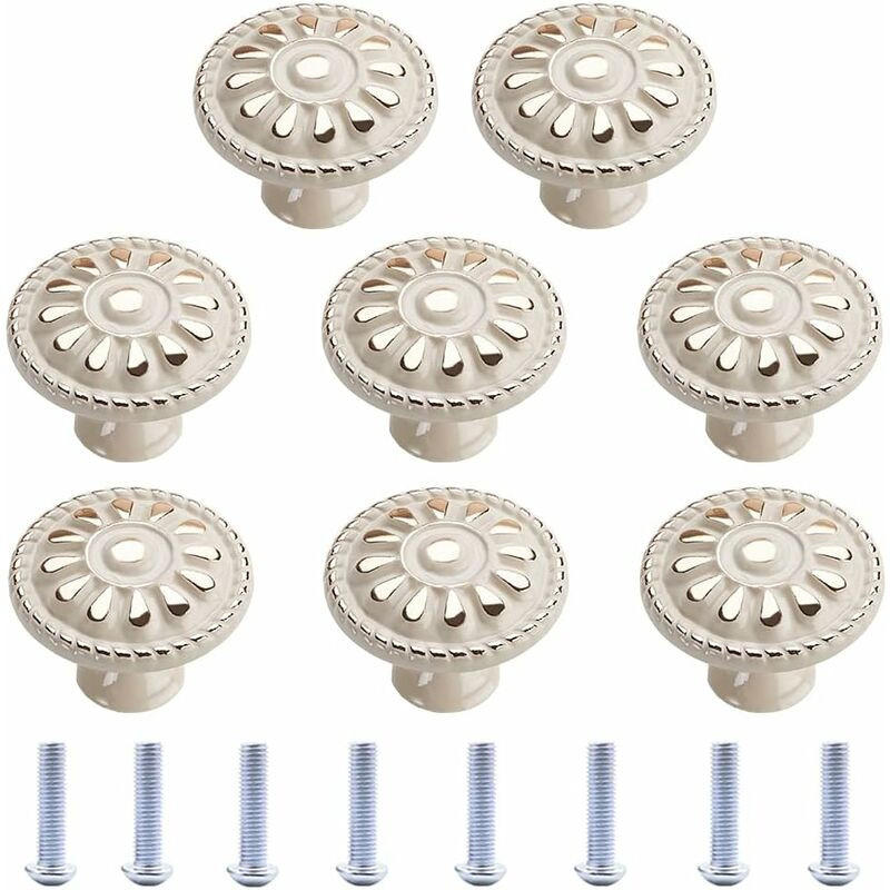 SCHRANKKNOPF 8er-Set - Multicolor, Metall (3/2/2cm)