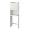 TOILETTENSCHRANK Livia Weiß 60 x 163 cm - Weiß/Naturfarben, Holzwerkstoff (60/163/20cm) - Vicco