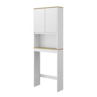 TOILETTENSCHRANK Livia Weiß 60 x 163 cm - Weiß/Naturfarben, Holzwerkstoff (60/163/20cm) - Vicco