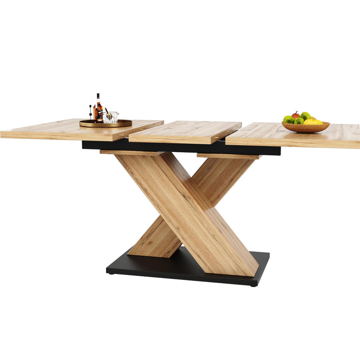 AUSZIEHTISCH 119/80/75 cm in Holzoptik – ausziehbar für 6–8 Personen - Hellbraun, Holzwerkstoff (158.5/80/75cm) - BEAOK