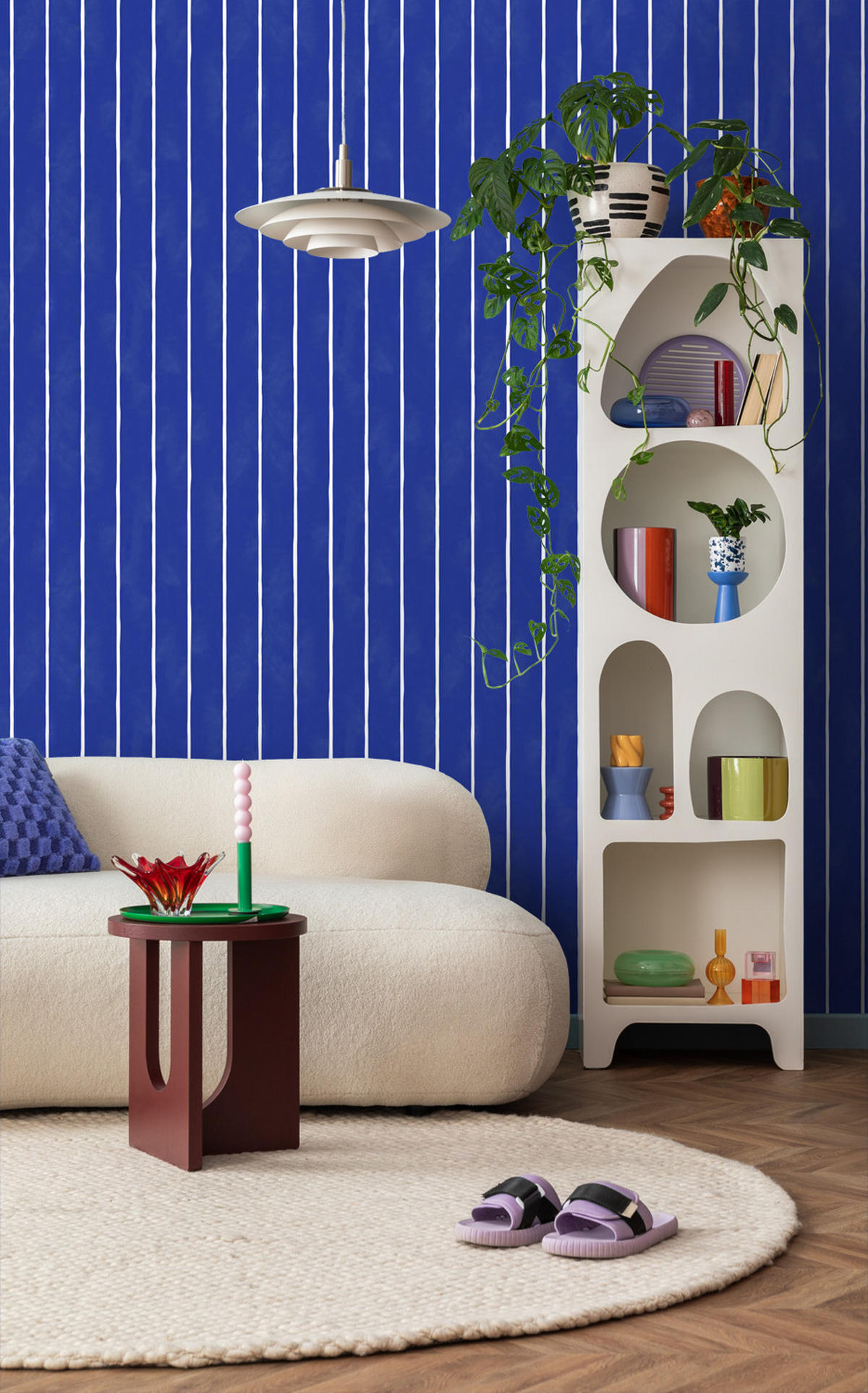 TAPETE Streifenmuster 50 x 900 cm - Blau, Papier (50/900cm) - ESTAhome