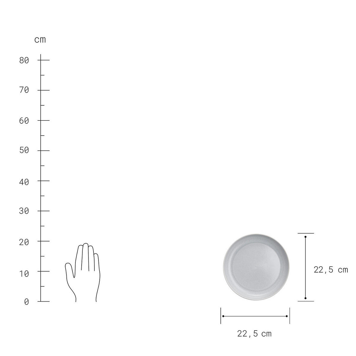 GESCHIRR-SET (16-teilig) Casa Nova - Grau, Keramik (27/1/27cm) - Butlers
