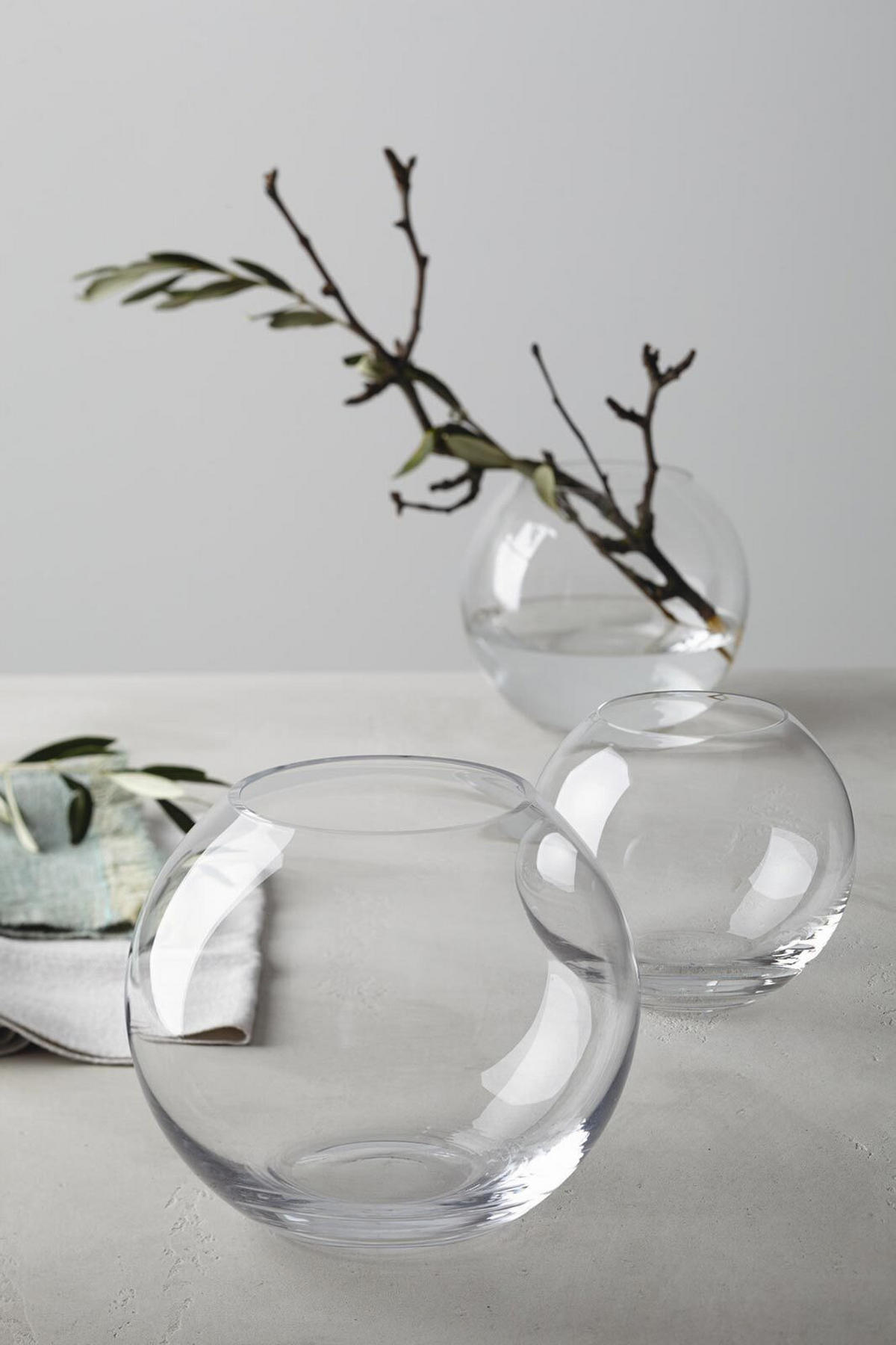 VASE Boccia transparent 13.0 cm - Transparent, Glas (15/13cm) - Leonardo Living