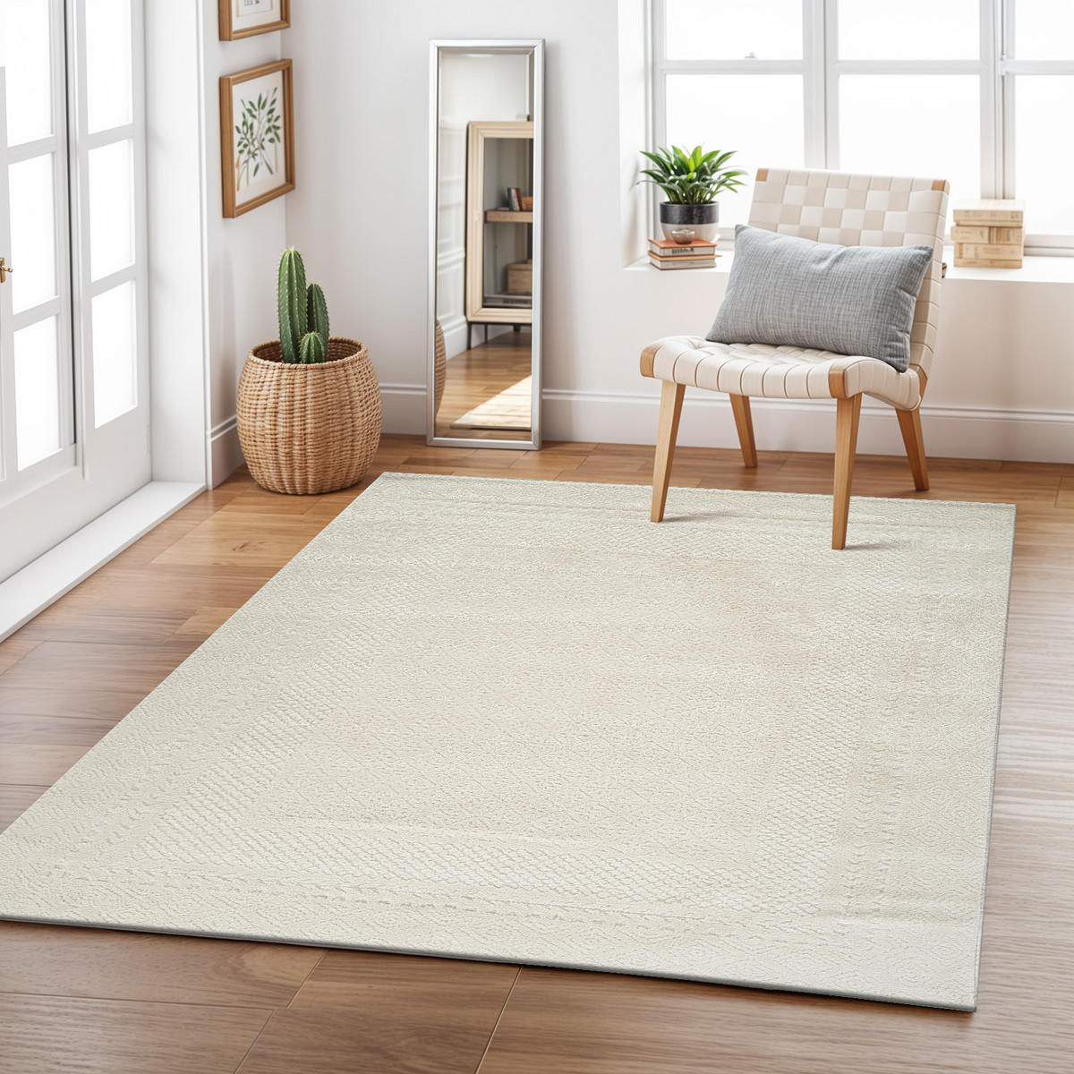 KURZFLORTEPPICH 160/213 cm Weiß - Weiß, Naturmaterialien/Textil (160/213cm) - LIVABLISS