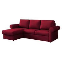 ECKSOFA Monaco - Rot/Schwarz, Holz/Textil (246/155cm) - MIRJAN24