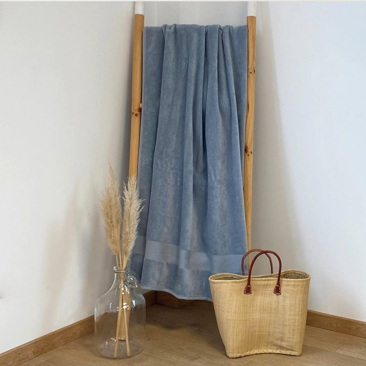 BADETUCH Velours uni Classy Quarry 90x180 500g/m² - Grau, Textil (90/180cm) - LE COMPTOIR DE LA PLAGE