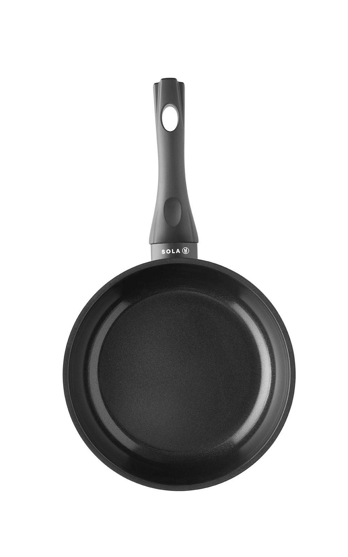 BRATPFANNE Stonehenge Ø 20 cm – keramische Antihaftbeschichtung - Schwarz, Metall (1/2/2cm) - Sola