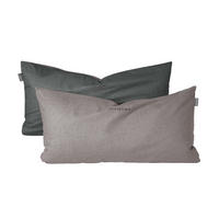 KISSENHÜLLENSET Doubleface - Renforcé - 2-teilig - 40 x 80 cm - Grau-Schwarz - Schwarz, Textil (40/80cm) - SCHIESSER