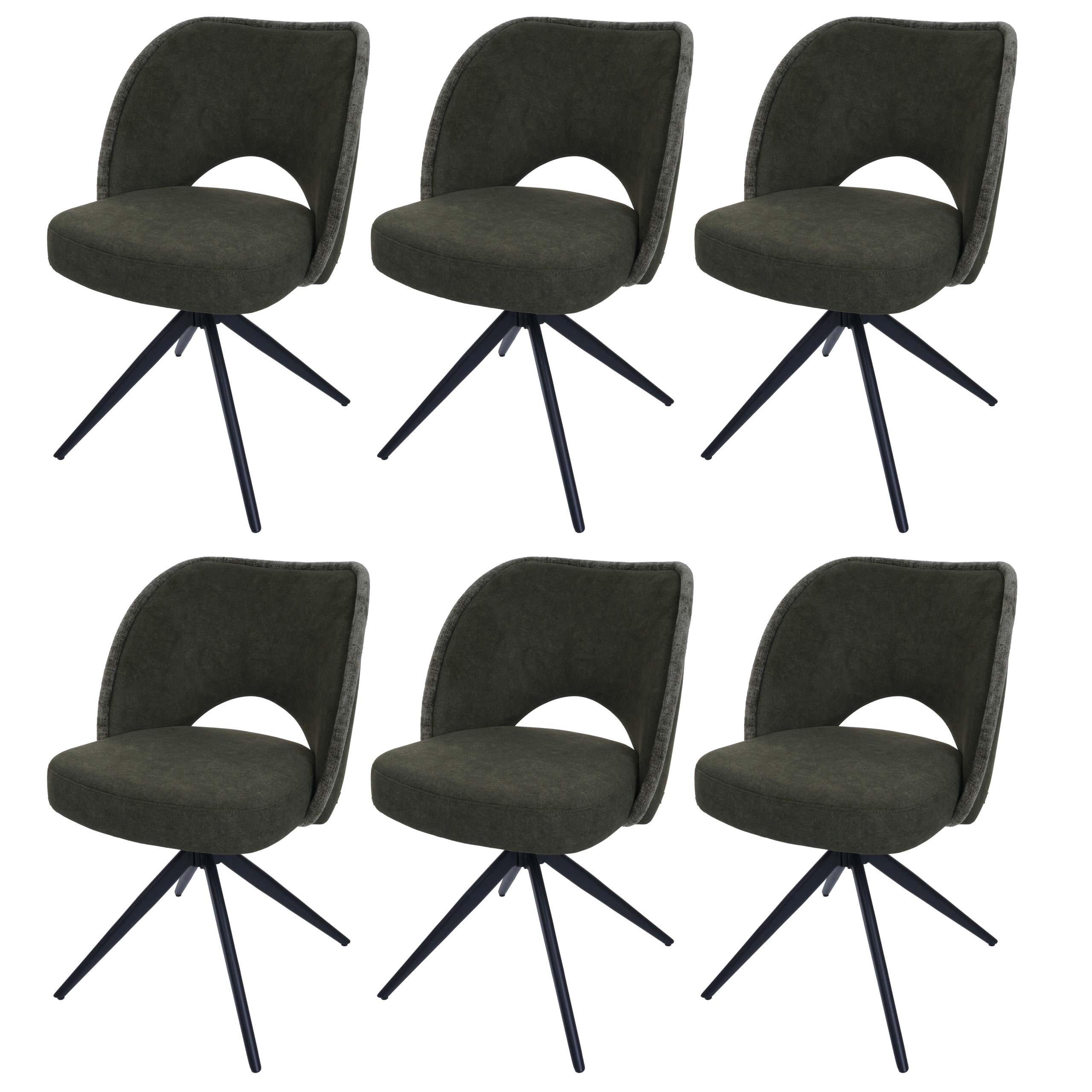 ESSZIMMERSTUHL Grün 6er-Set - Grün, Textil (54/84/60cm) - MCW