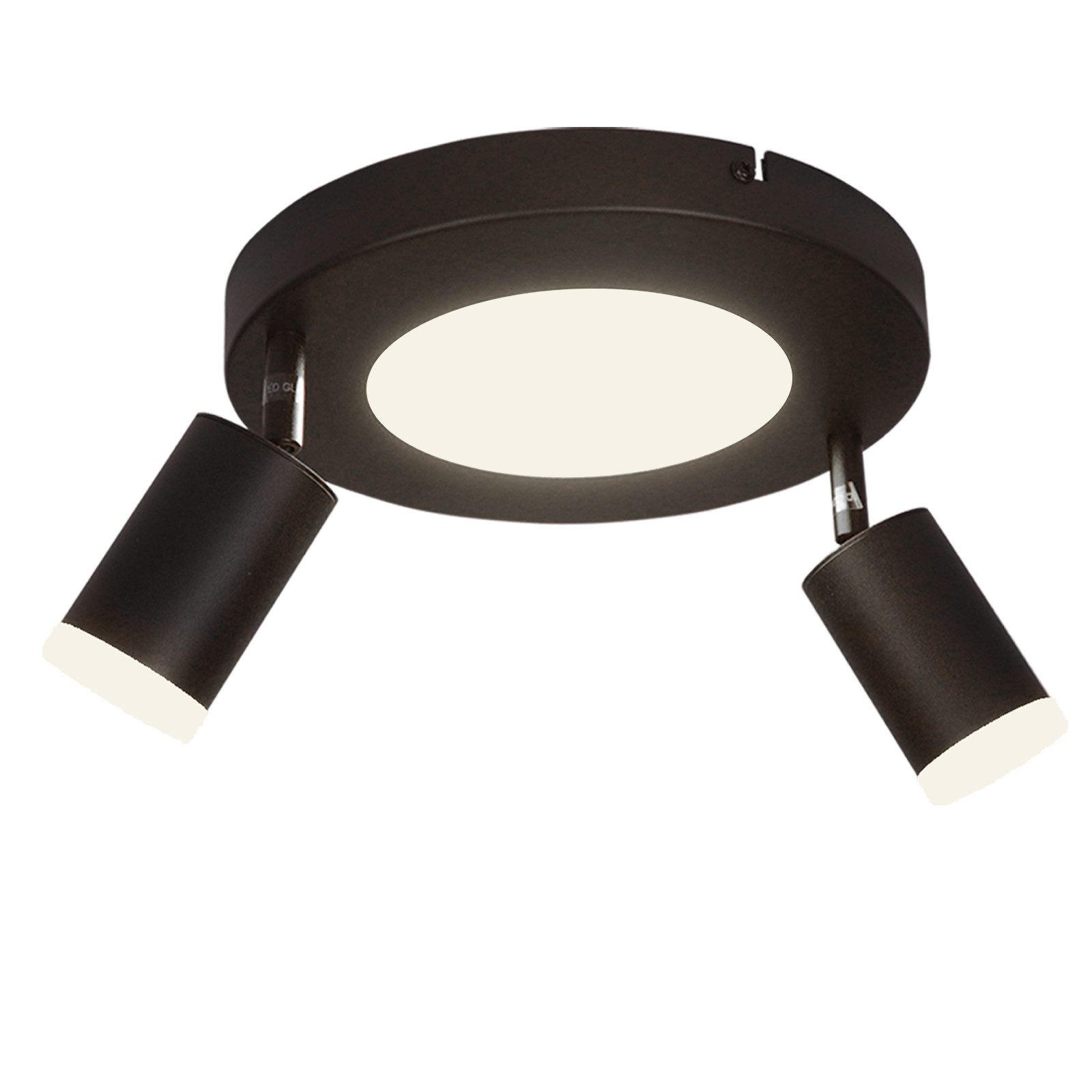 STRAHLER Düben 2-flammig 25/25/16.9 cm - Schwarz, Metall (25/25/16.9cm) - Nettlife