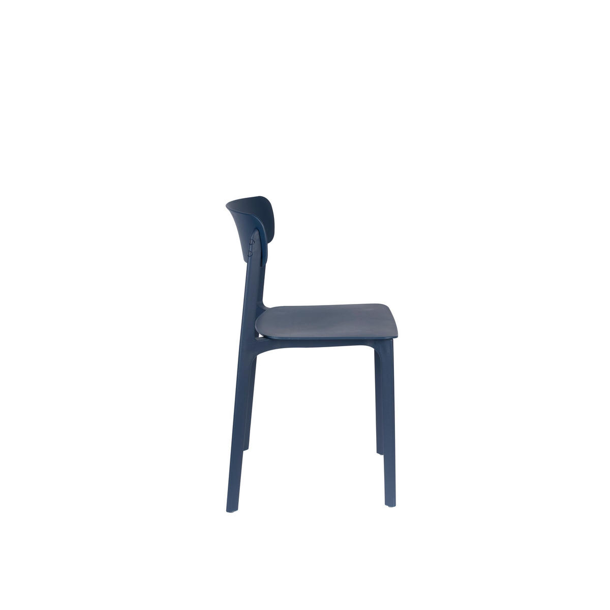 GARTENSTUHL Clive Dunkelblau - 4 er Set - Blau, Kunststoff (48/79/47cm) - Housecraft Living