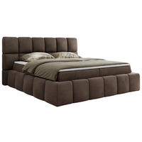 BOXBETT NIRA 120/200 - Braun Velvet - H3 - Braun, Holz/Textil (120/200cm) - MKS
