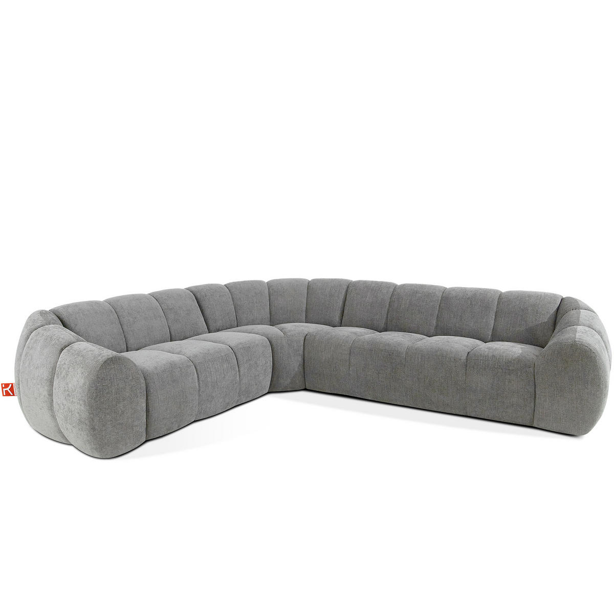 ECKSOFA LINKS FLAVA, hell Aschgrau - Hellgrau, Holz/Holzwerkstoff (310/270cm) - KONSIMO®