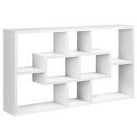 WANDREGAL DE-14286 8 Fächer, 85x14,5x47,5 cm Weiß - Weiß, Holzwerkstoff (85/47.5/14.5cm) - ComfortXL
