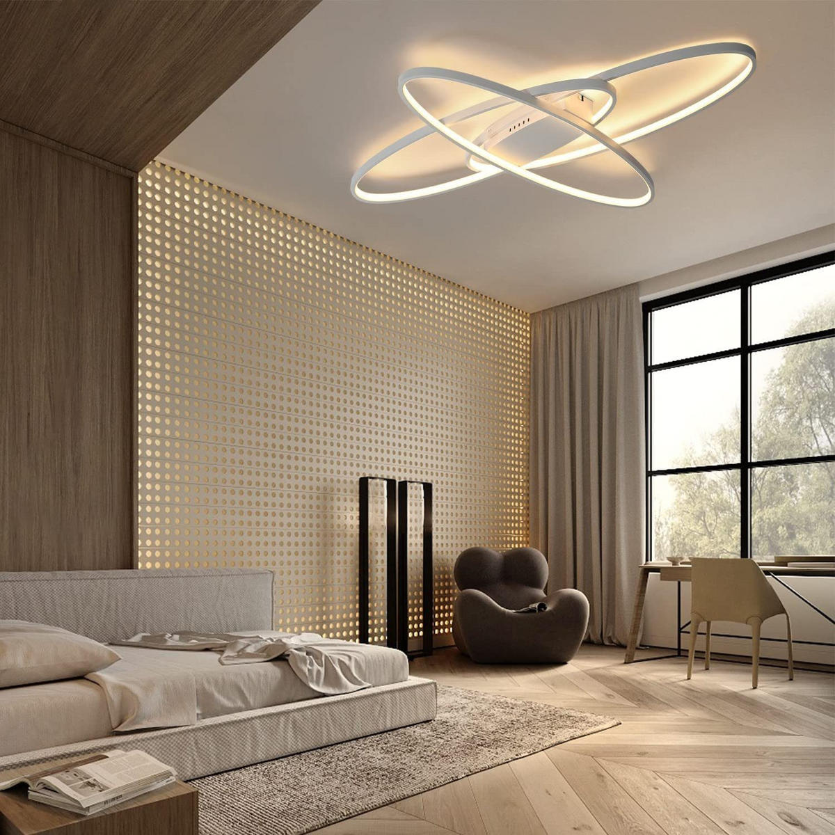 LED-DECKENLEUCHTE Brigitte 85/62/5 cm - Weiß, Metall (85/62/5cm) - Nettlife