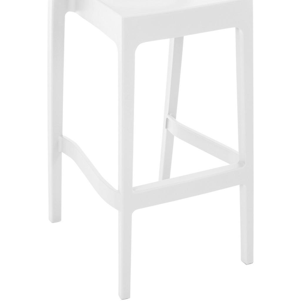 Thumbnail - CLP Barhocker, Weiß, Kunststoff, 45x105x51 cm, Esszimmer, Barmöbel, Barhocker