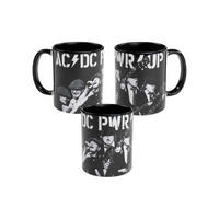 KAFFEEBECHER AC/DC PWR/UP Schwarz 320 ml - Schwarz, Keramik (0.32L) - United Labels