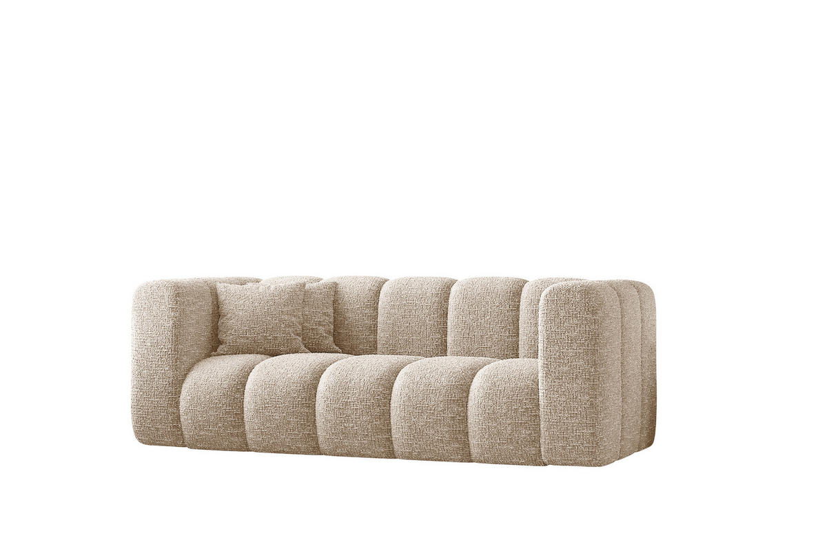COUCH Sofa, Zweisitzer-Sofa Grand Modular Stoff Haga Ecru - Ecru, Holz (197/70/91cm) - Kaiser Möbel