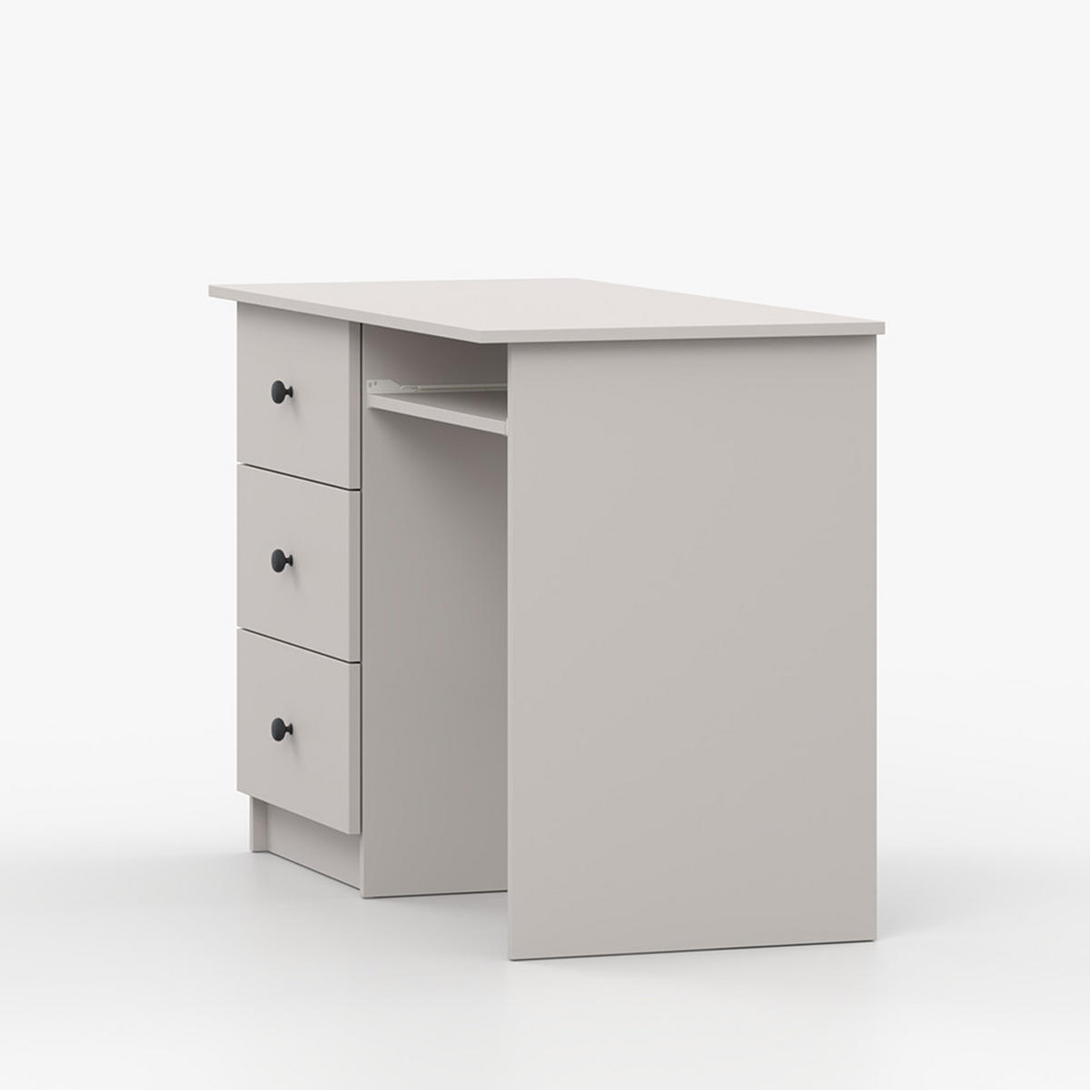 SCHREIBTISCH OLAF I 115/77/53cm Kaschmir, Griff Anthrazit - Kaschmir/Anthrazit, Holzwerkstoff/Metall (115/77/53cm) - imoebel24