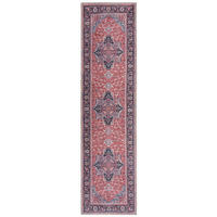 TEPPICH maschinenwaschbar Vintage-Design, recycelt HALD, Rot 60x230 cm - Rot, Textil (60/230cm) - KADIMA DESIGN
