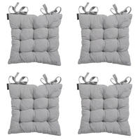 SITZKISSEN Neapel 46/46 cm 4er-Set - Grau, Textil (46/8/46cm) - Madison
