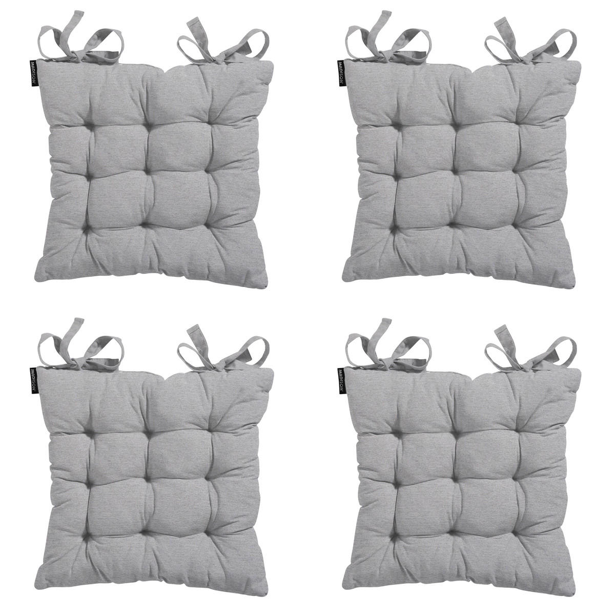 SITZKISSEN Neapel 46/46 cm 4er-Set - Grau, Textil (46/8/46cm) - Madison