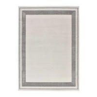 WEBTEPPICH Weiß / Schwarz Marco 80/150 cm - Schwarz/Weiß, Naturmaterialien/Textil (80/150cm) - Atticgo