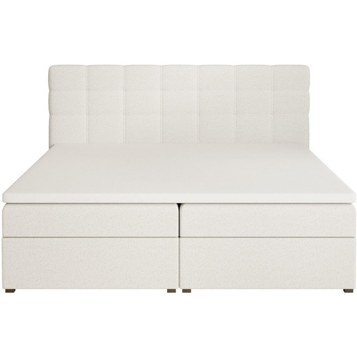 POLSTERBETT Topiq I 184/203/103 dunkelbeige, Bouclé-Stoff - Beige, Holzwerkstoff (180/200cm) - Beautysofa