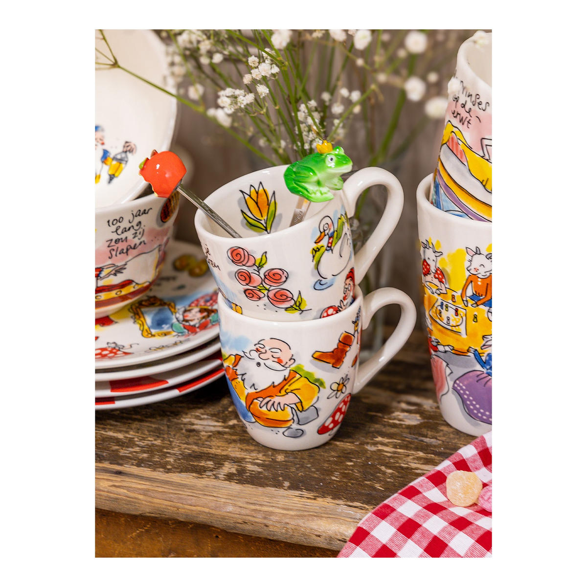 MINI-BECHER Efteling Däumling in Bunt - 200 ml - Multicolor, Keramik (0.2L) - Blond Amsterdam
