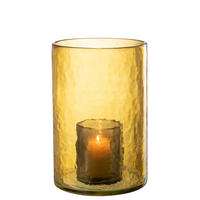 KERZENHALTER DUBBEL - Glas - Gelb - L - Gelb, Glas (20.5/30.5cm) - J-Line
