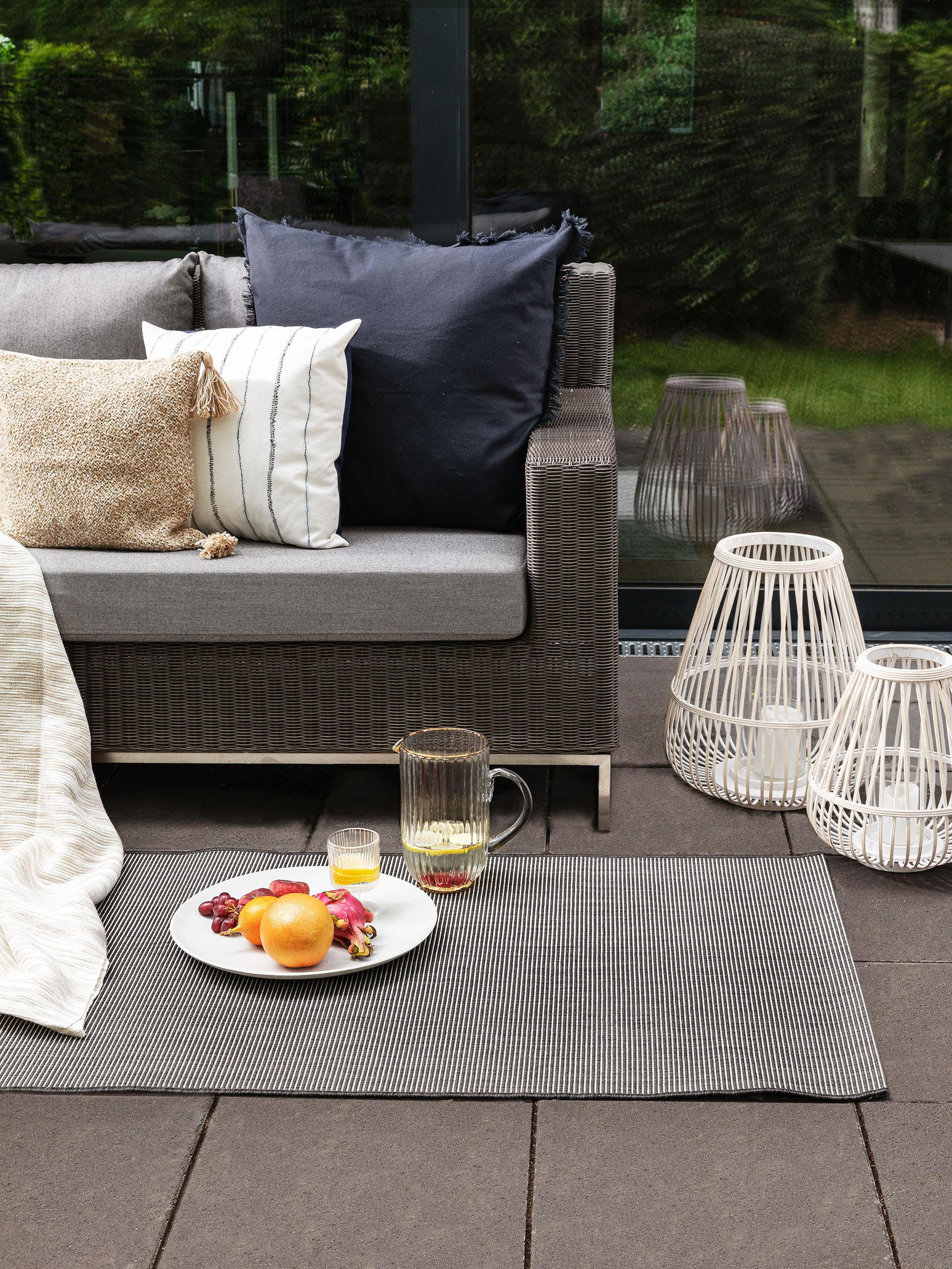 OUTDOORLÄUFER Metro Schwarz 80x240 cm - Schwarz, Textil (80/240cm) - benuta Nest