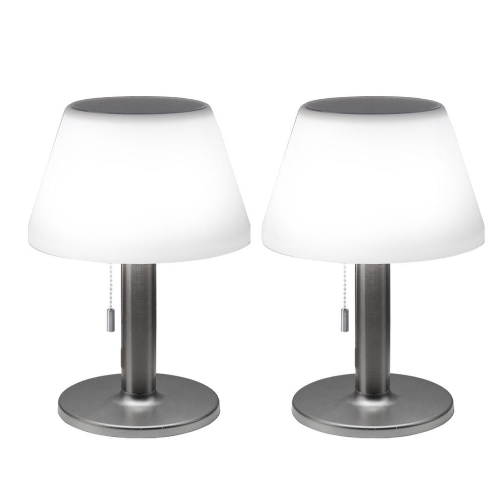 LED AUSSENLEUCHTE Metall Silber 2er Set - Silberfarben, Metall (20/20/28cm)