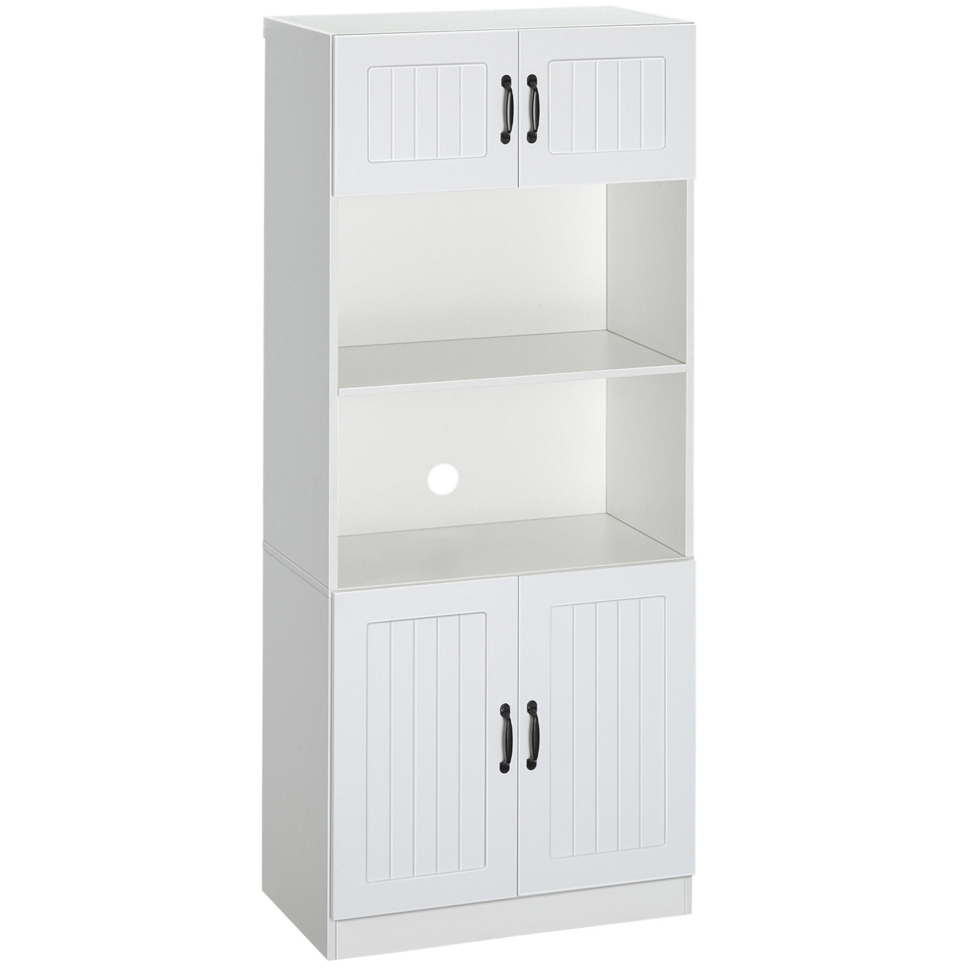 HIGHBOARD 70/170/40 cm Weiß aus MDF mit verstellbaren Einlegeböden - Weiß, Holzwerkstoff (40/170/70cm) - OKMYHOME